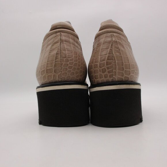 M. Gemi The Gianna Taupe Women's Size EU 41 Croco Printed Leather Slip On - Picture 5 of 10